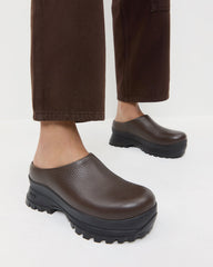 Loeffler Randall / Gemma Brown Leather Lug Mule