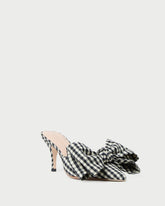 Loeffler Randall / Margot Black/White Gingham Bow Mule