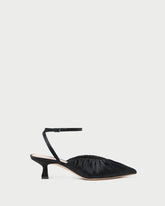 Loeffler Randall / Rio Black Satin Kitten Heel