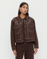 Loeffler Randall / Elijah Studded Denim Jacket