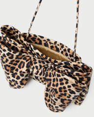 Loeffler Randall / Valerie Leopard Jersey Bow Bag