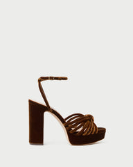 Loeffler Randall / Rivka Brown Velvet Platform Sandal
