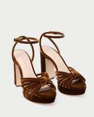Loeffler Randall / Rivka Brown Velvet Platform Sandal