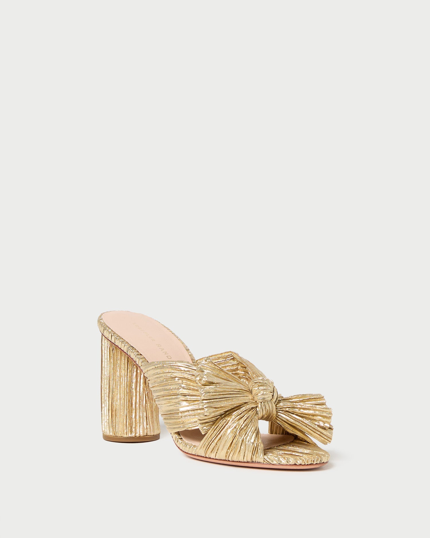 Loeffler Randall / Penny Gold Pleated Bow Heel