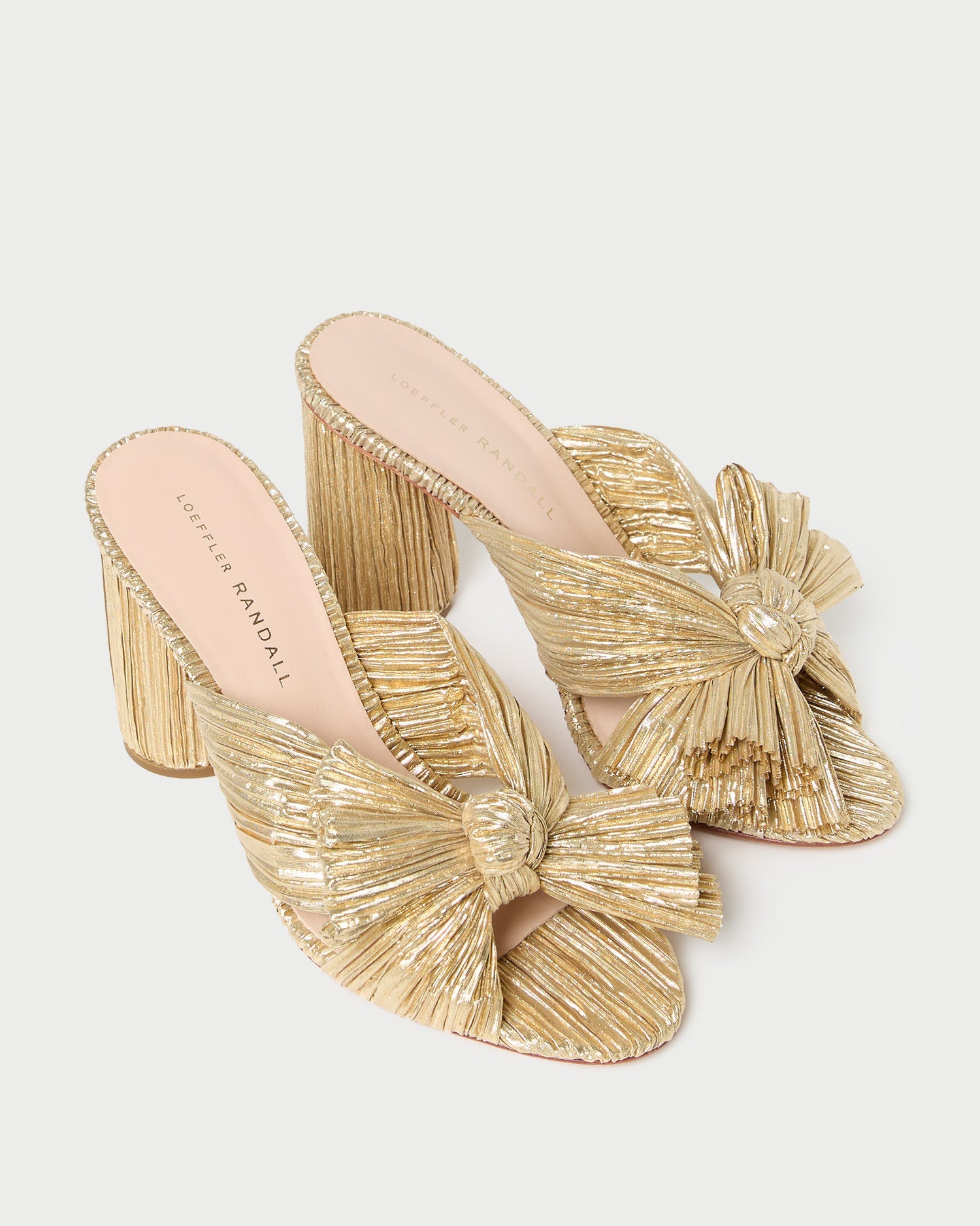 Loeffler Randall / Penny Gold Pleated Bow Heel
