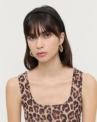 Loeffler Randall / Marina Black Moiré Puffy Headband