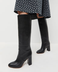 Loeffler Randall / Goldy Black Leather Tall Boot