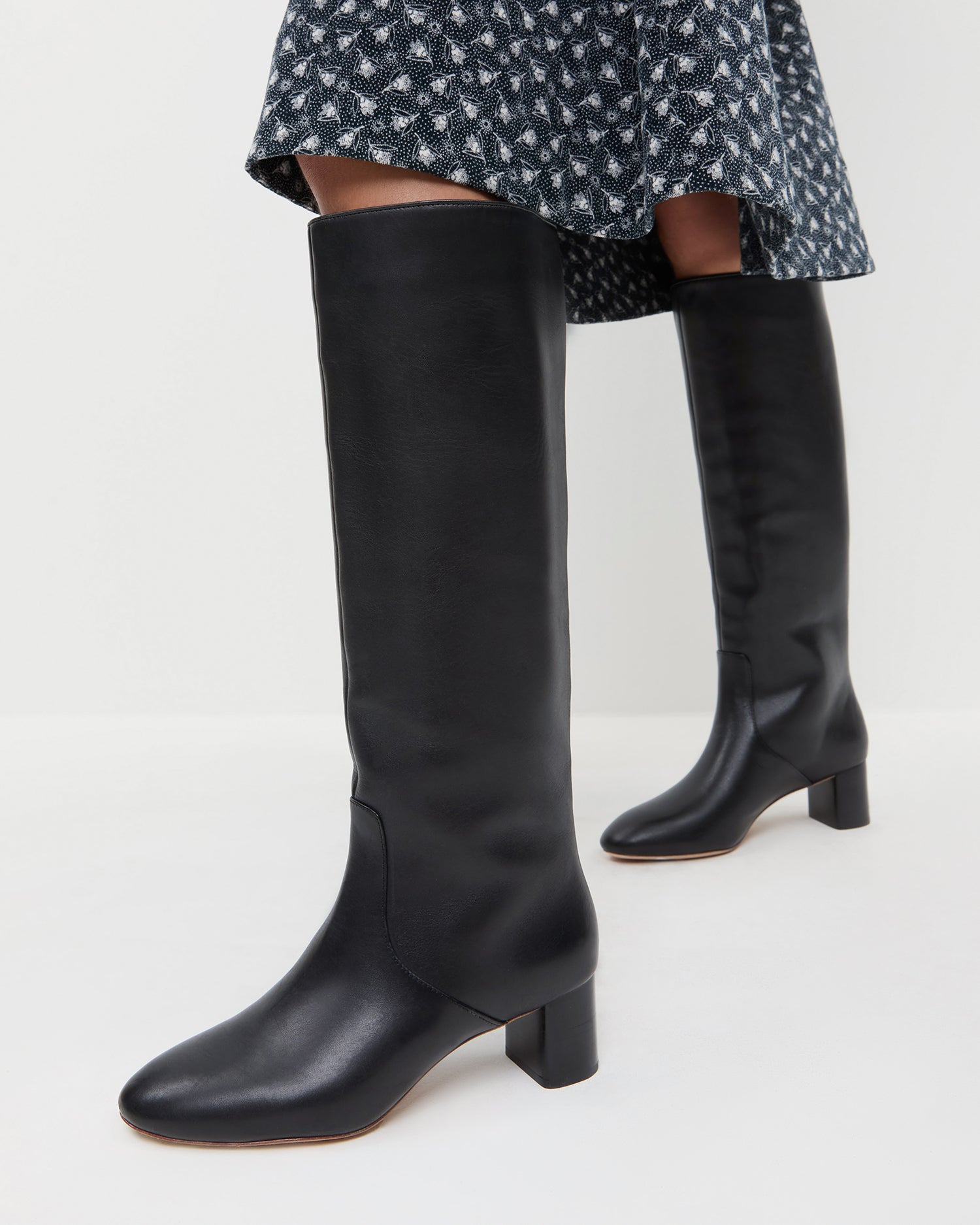 Loeffler Randall / Gia Black Leather Tall Boot