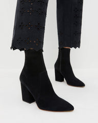Loeffler Randall / Isla Black Suede Ankle Bootie