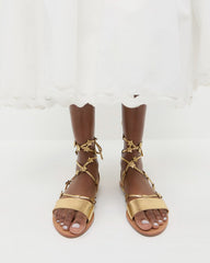 Loeffler Randall / Starla Gold Wrap Sandal