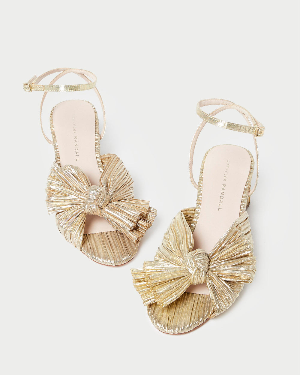 Loeffler Randall / Dahlia Gold Pleated Bow Heel