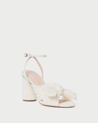 Loeffler Randall / Camellia Pearl Pleated Bow Heel