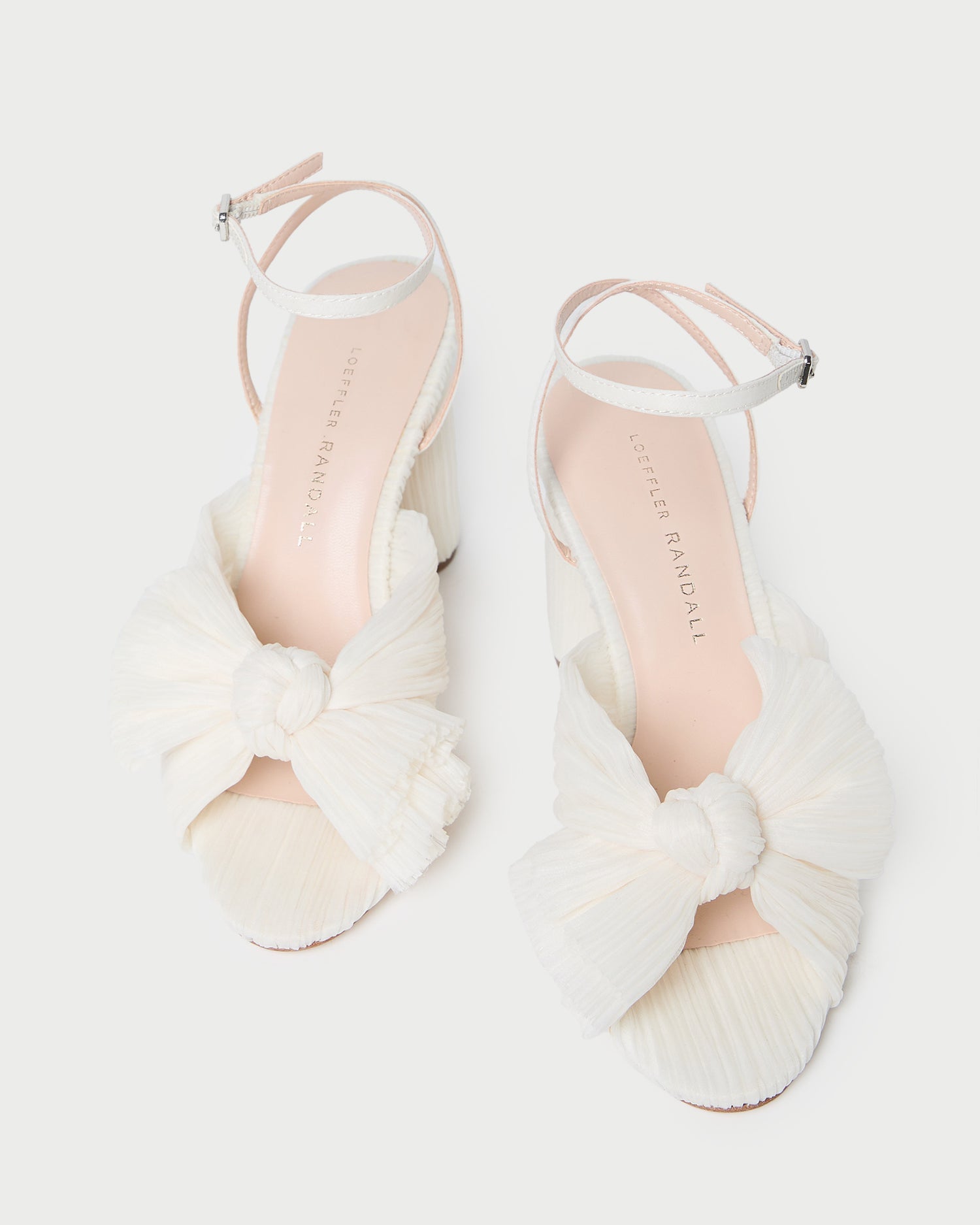 Loeffler Randall / Camellia Pearl Pleated Bow Heel
