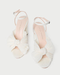 Loeffler Randall / Camellia Pearl Pleated Bow Heel