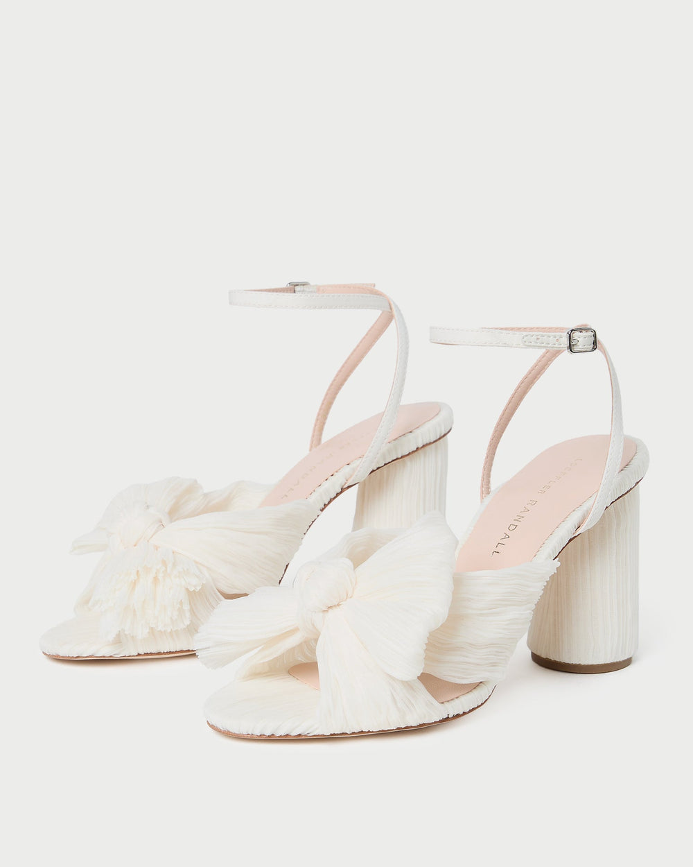 Loeffler Randall / Camellia Pearl Pleated Bow Heel