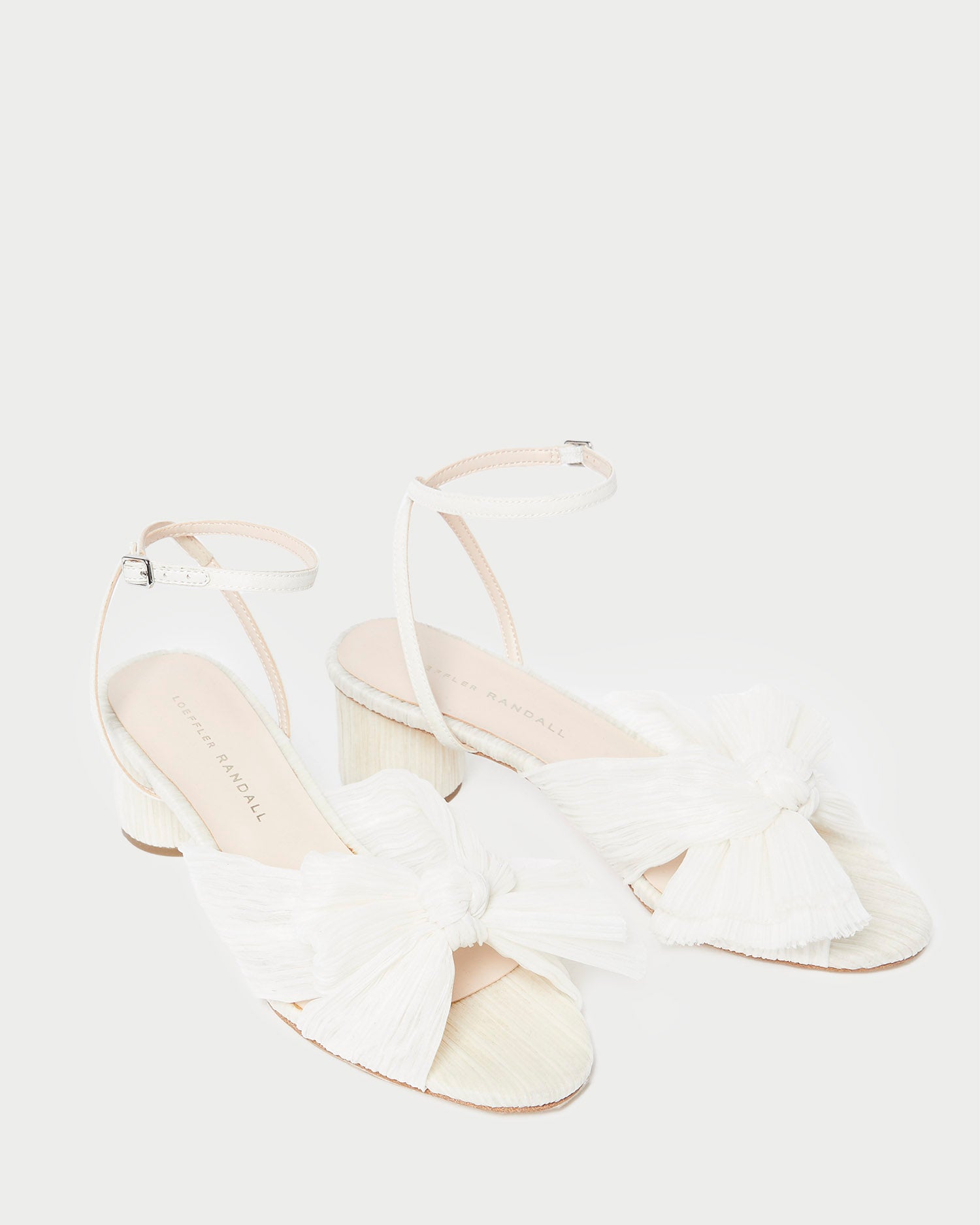 Loeffler Randall / Dahlia Pearl Pleated Bow Heel