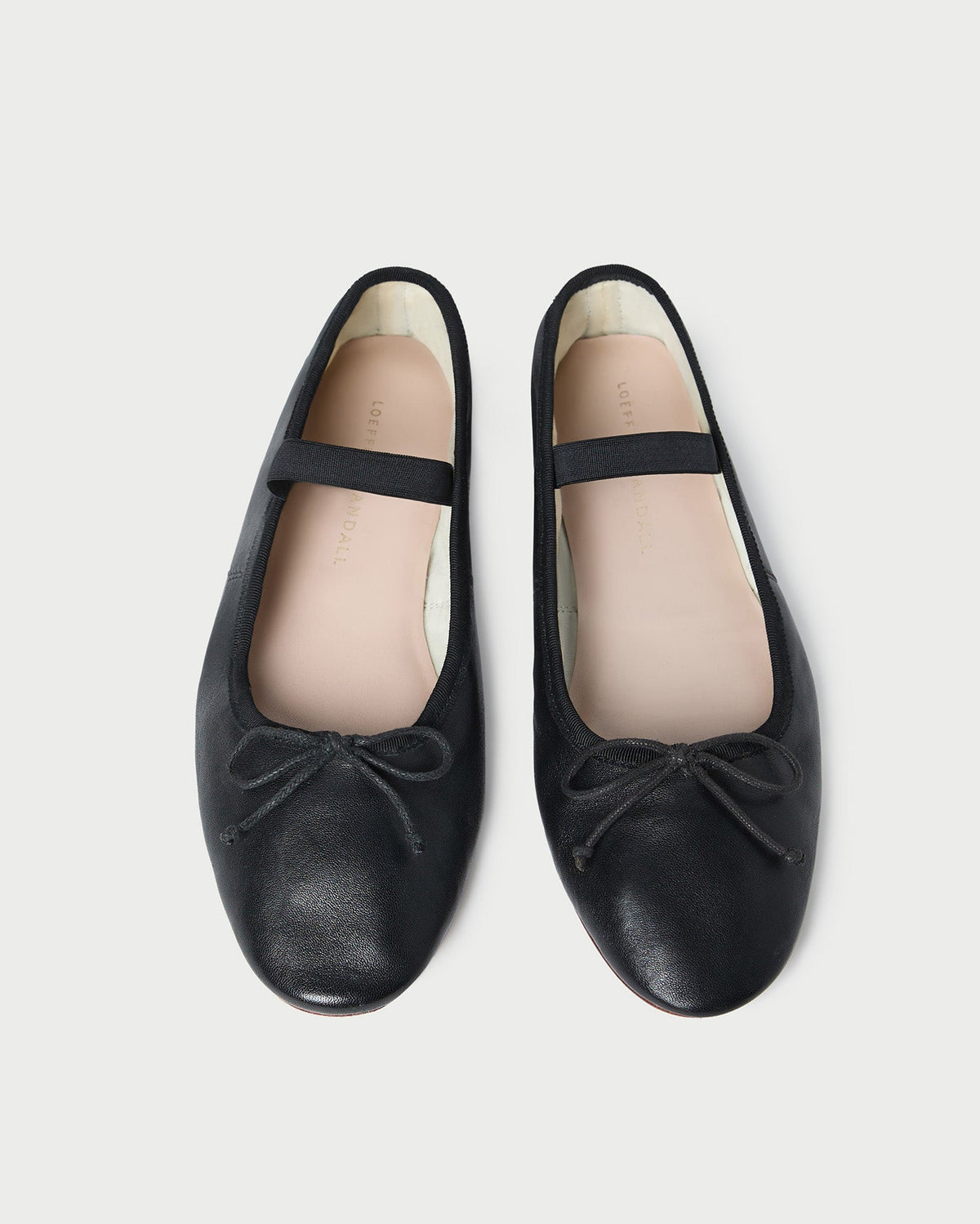Loeffler Randall / Leonie Black Leather Ballet Flat