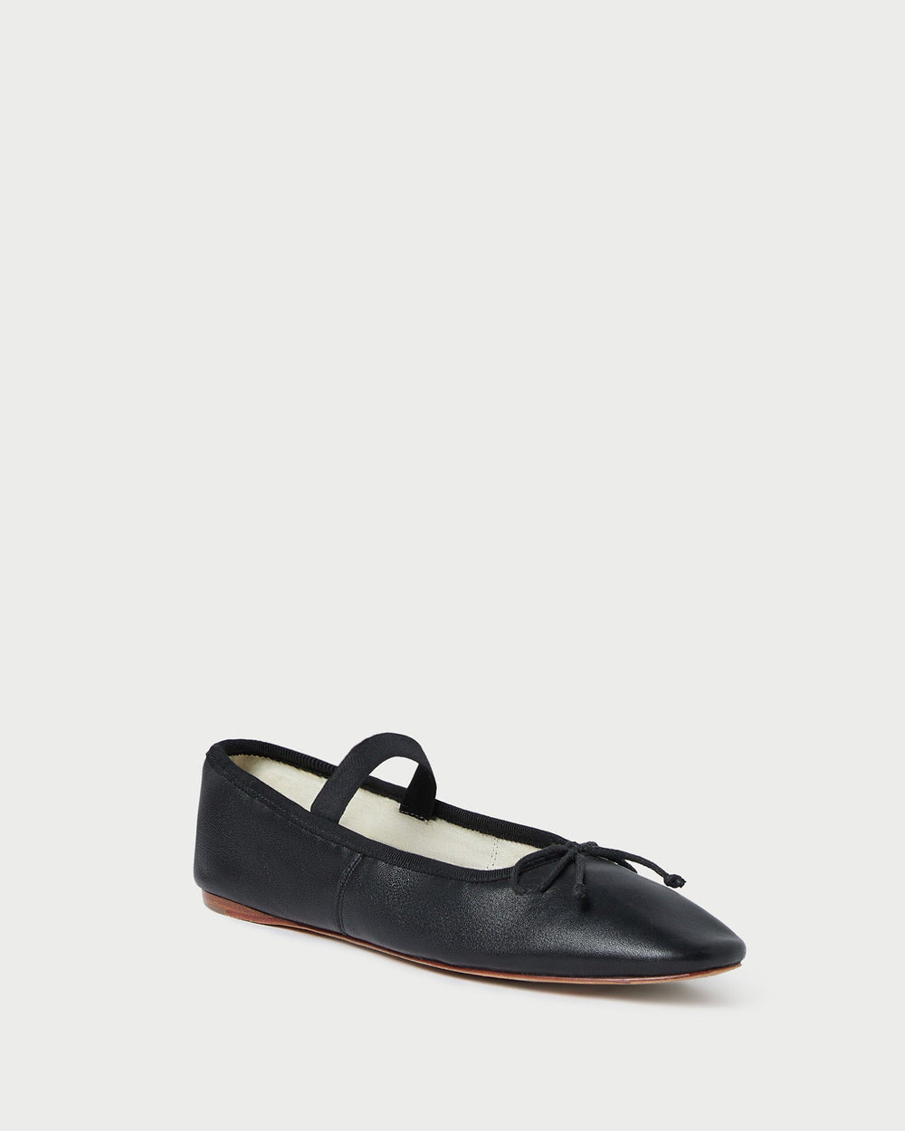 Loeffler Randall / Leonie Black Leather Ballet Flat