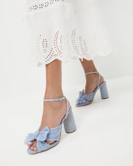 Loeffler Randall / Camellia Blue Pleated Bow Heel