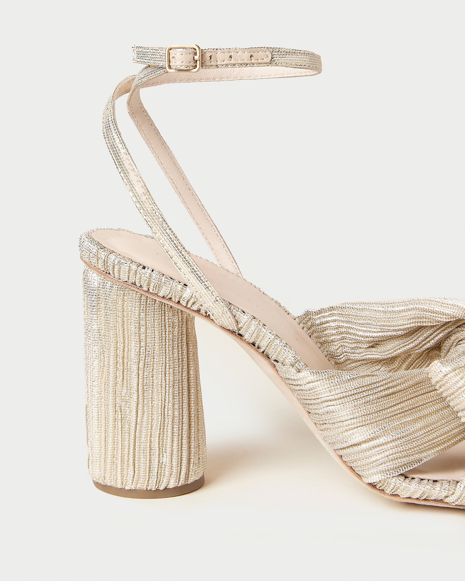 Loeffler Randall / Camellia Platinum Pleated Bow Heel