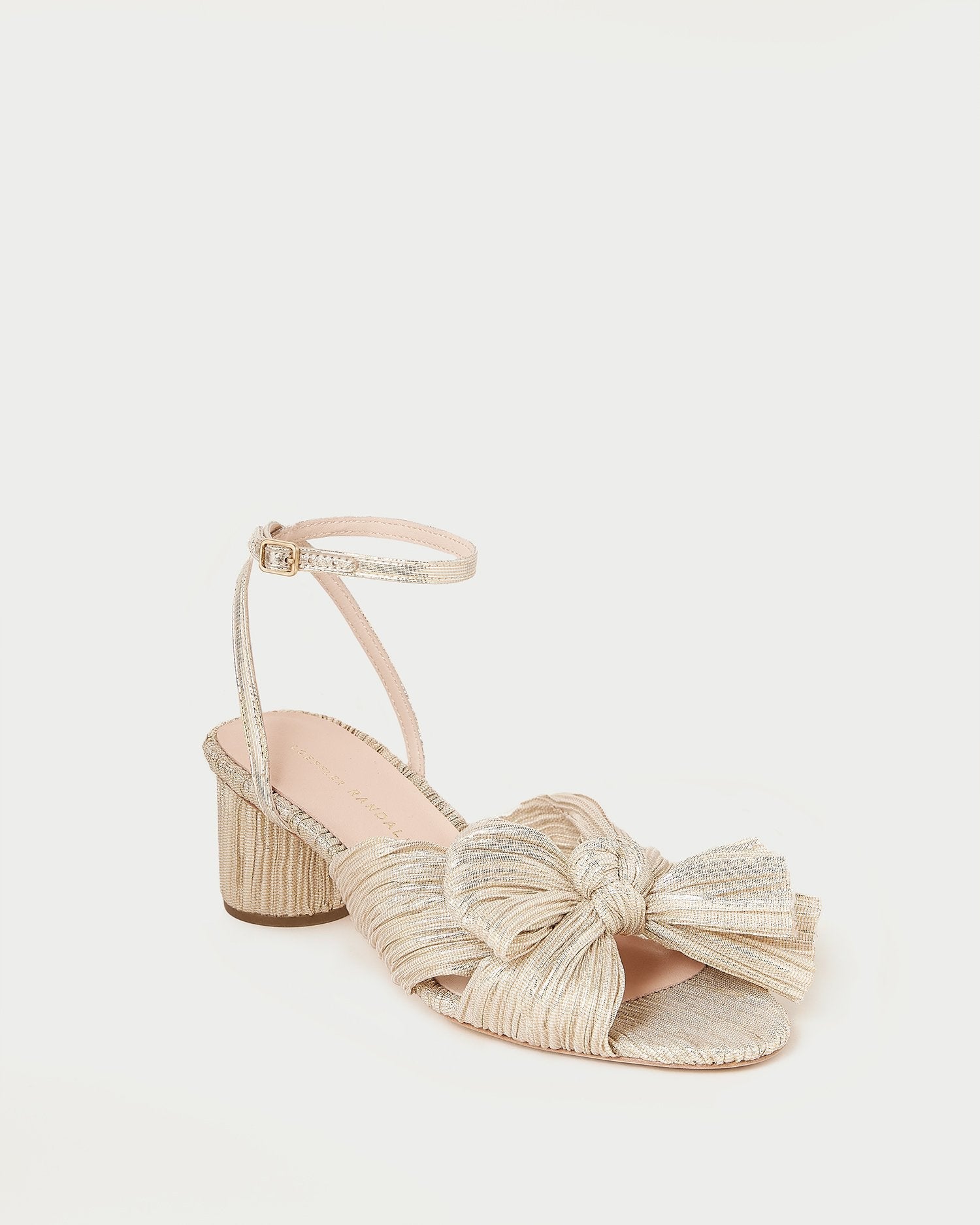Loeffler Randall / Dahlia Platinum Pleated Bow Heel
