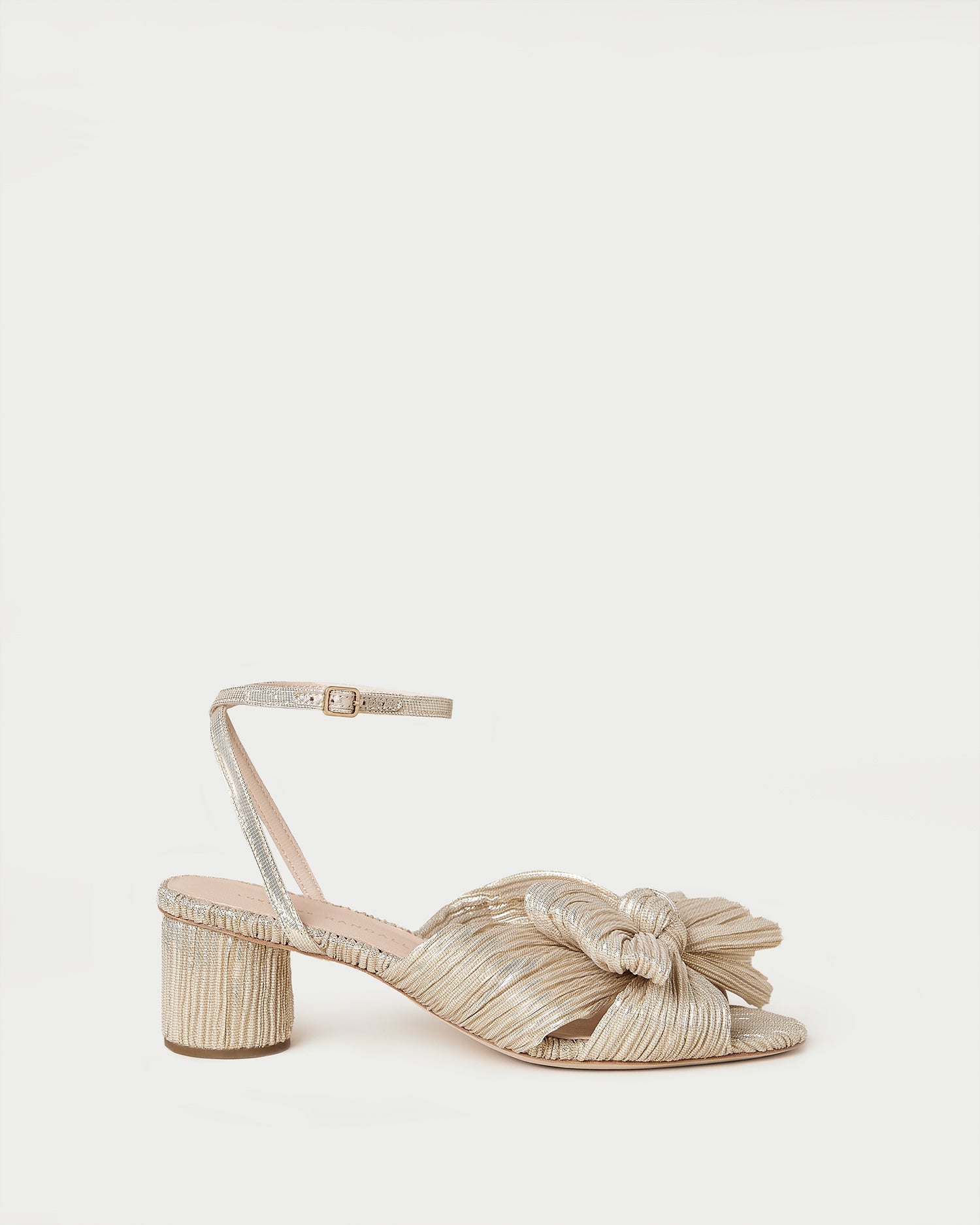 Loeffler Randall / Dahlia Platinum Pleated Bow Heel