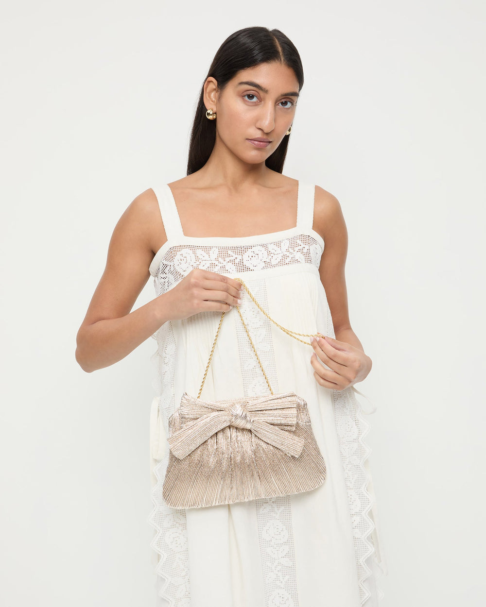Loeffler Randall / Rayne Platinum Bow Clutch