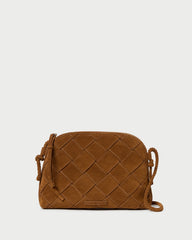Loeffler Randall / Mallory Cacao Woven Suede Crossbody