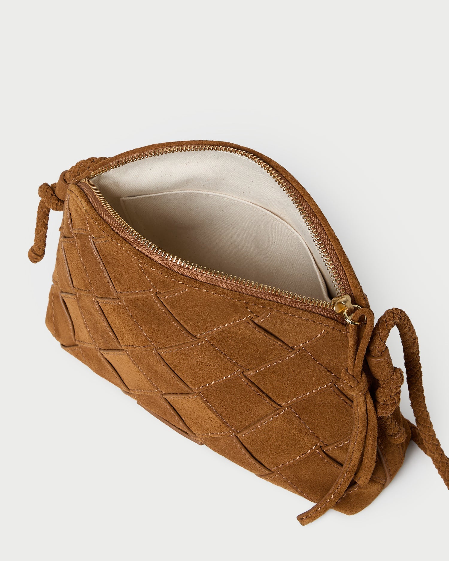 Loeffler Randall / Mallory Cacao Woven Suede Crossbody