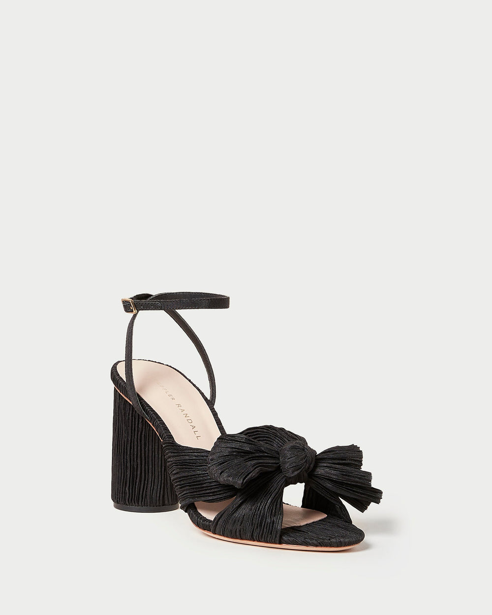 Loeffler Randall / Camellia Black Pleated Bow Heel