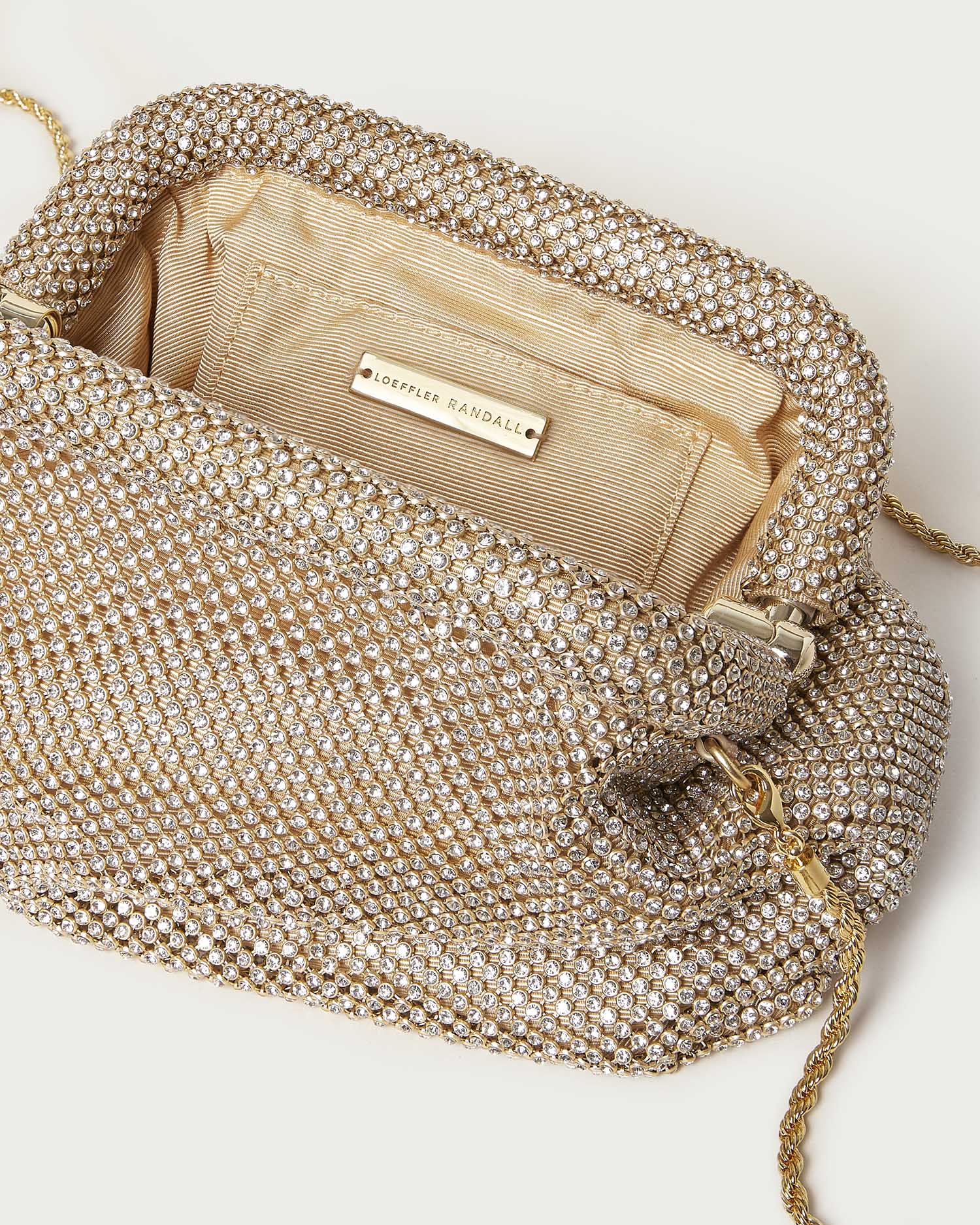 Loeffler Randall / Doreen Gold Diamanté Frame Pouch
