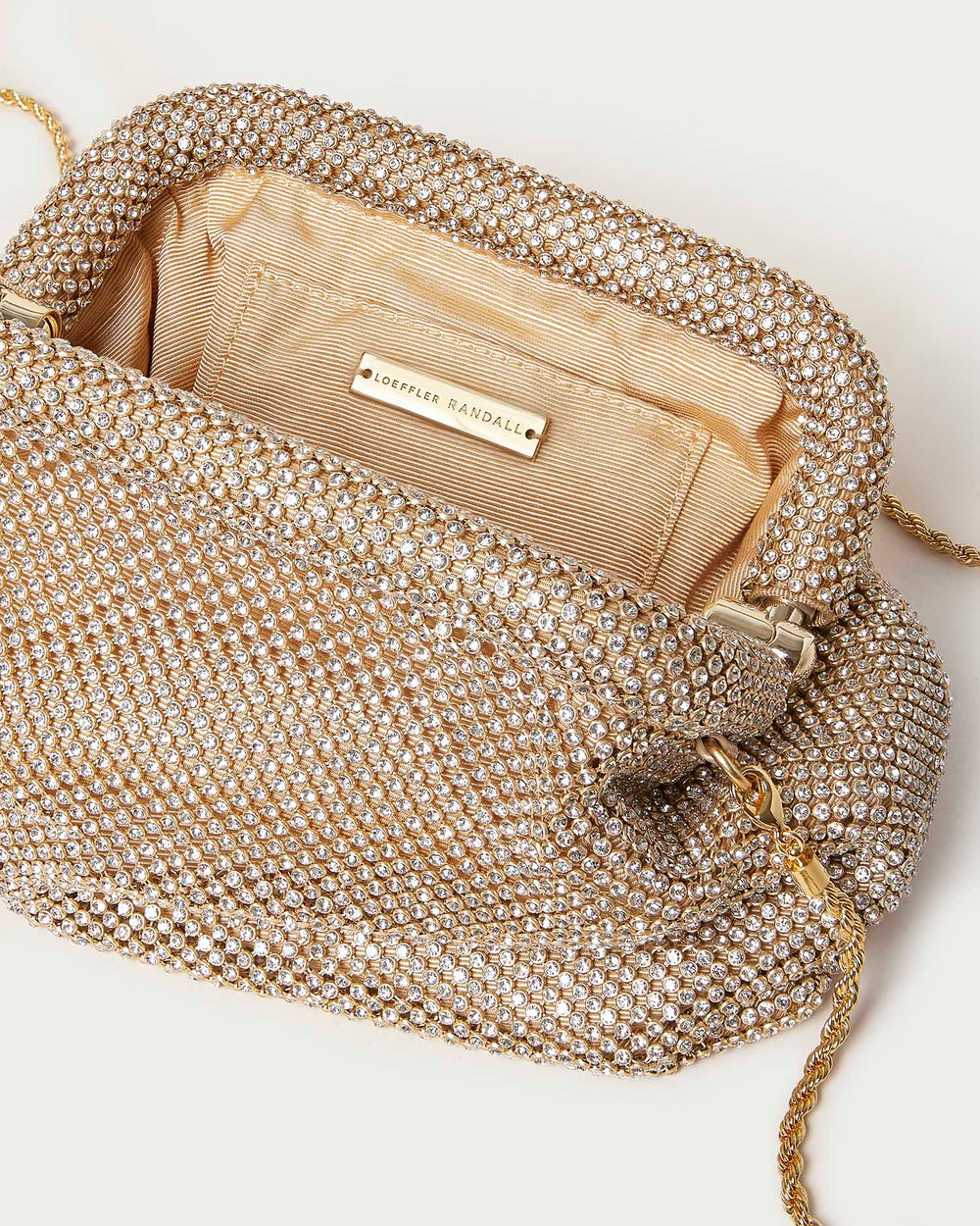 Loeffler Randall / Doreen Gold Diamanté Frame Pouch