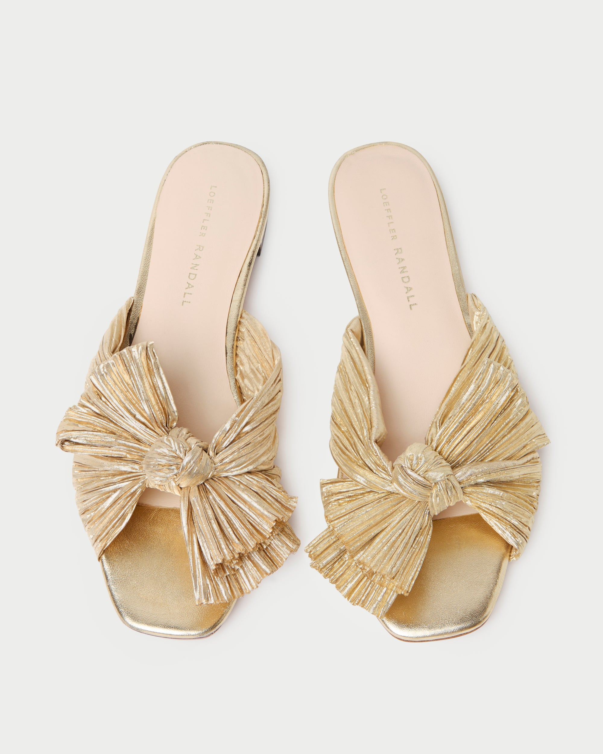 Loeffler Randall / Daphne Gold Bow Slide Sandal