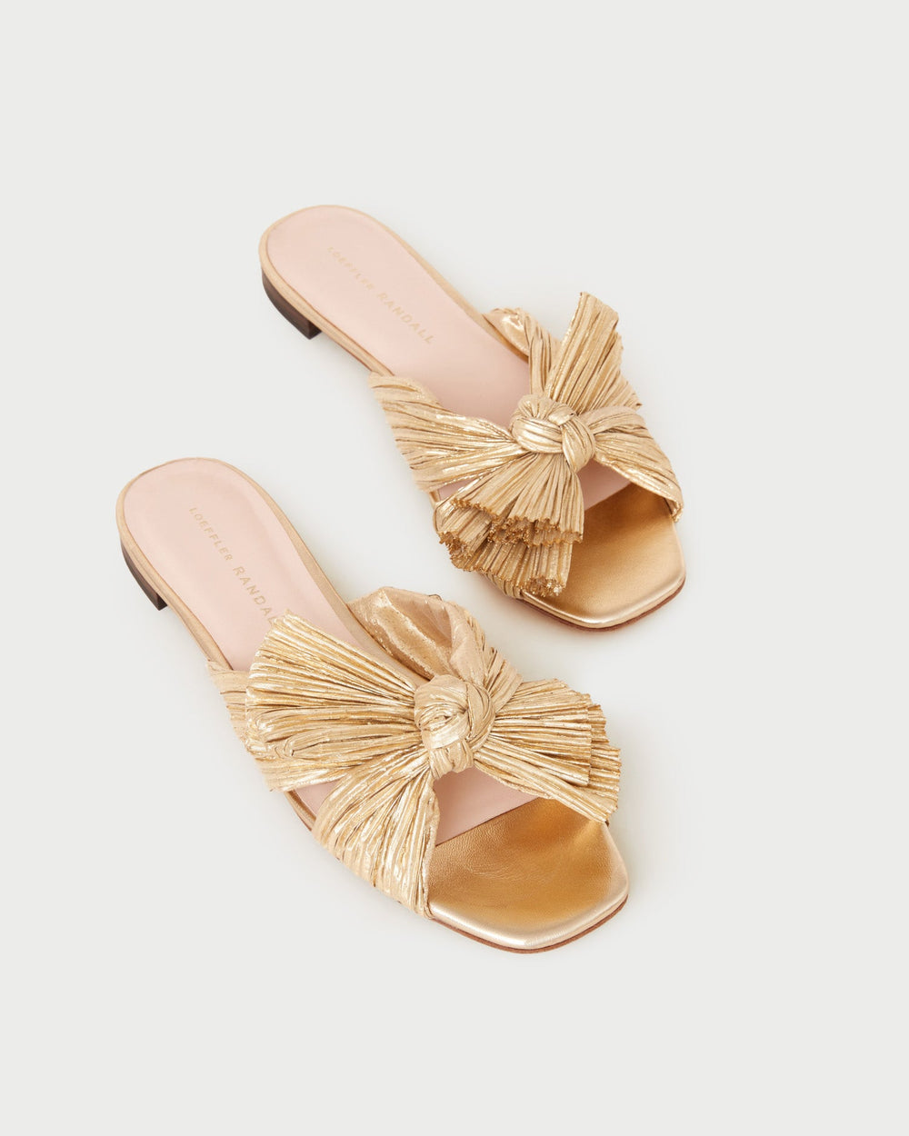 Loeffler Randall / Daphne Gold Bow Slide Sandal