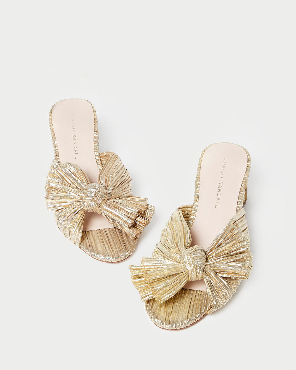 Loeffler Randall / Emilia Gold Pleated Bow Heel