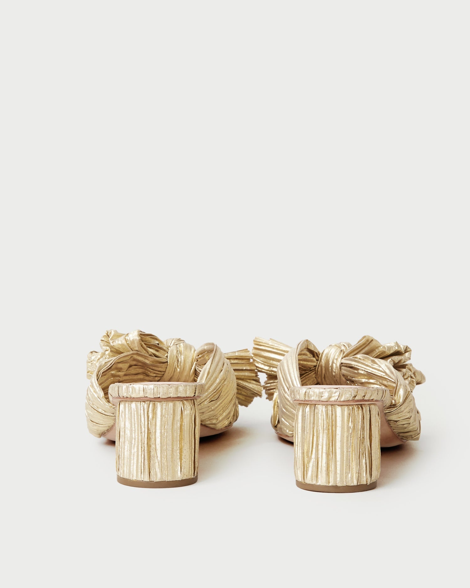 Loeffler Randall / Emilia Gold Pleated Bow Heel