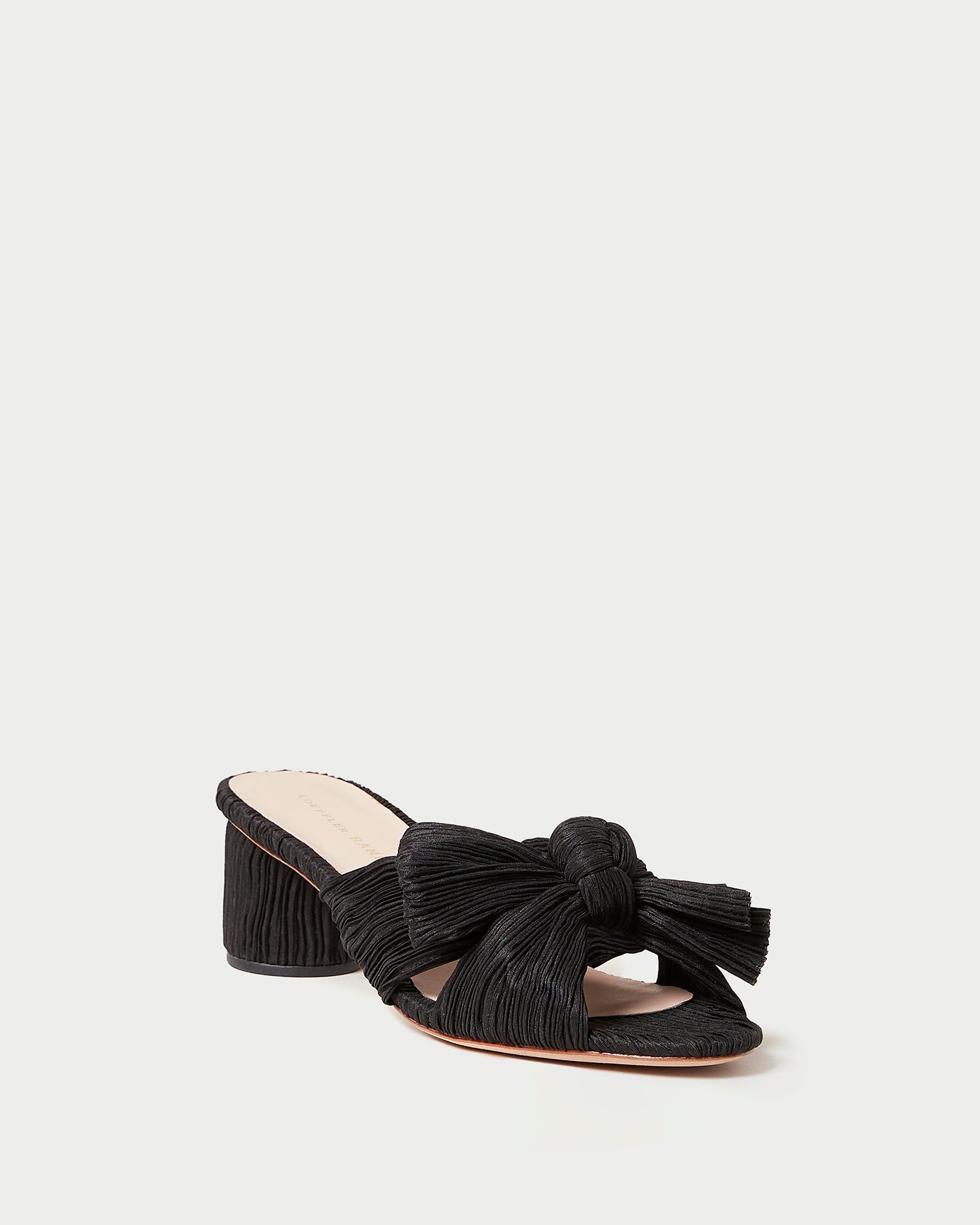 Loeffler Randall / Emilia Black Pleated Bow Heel