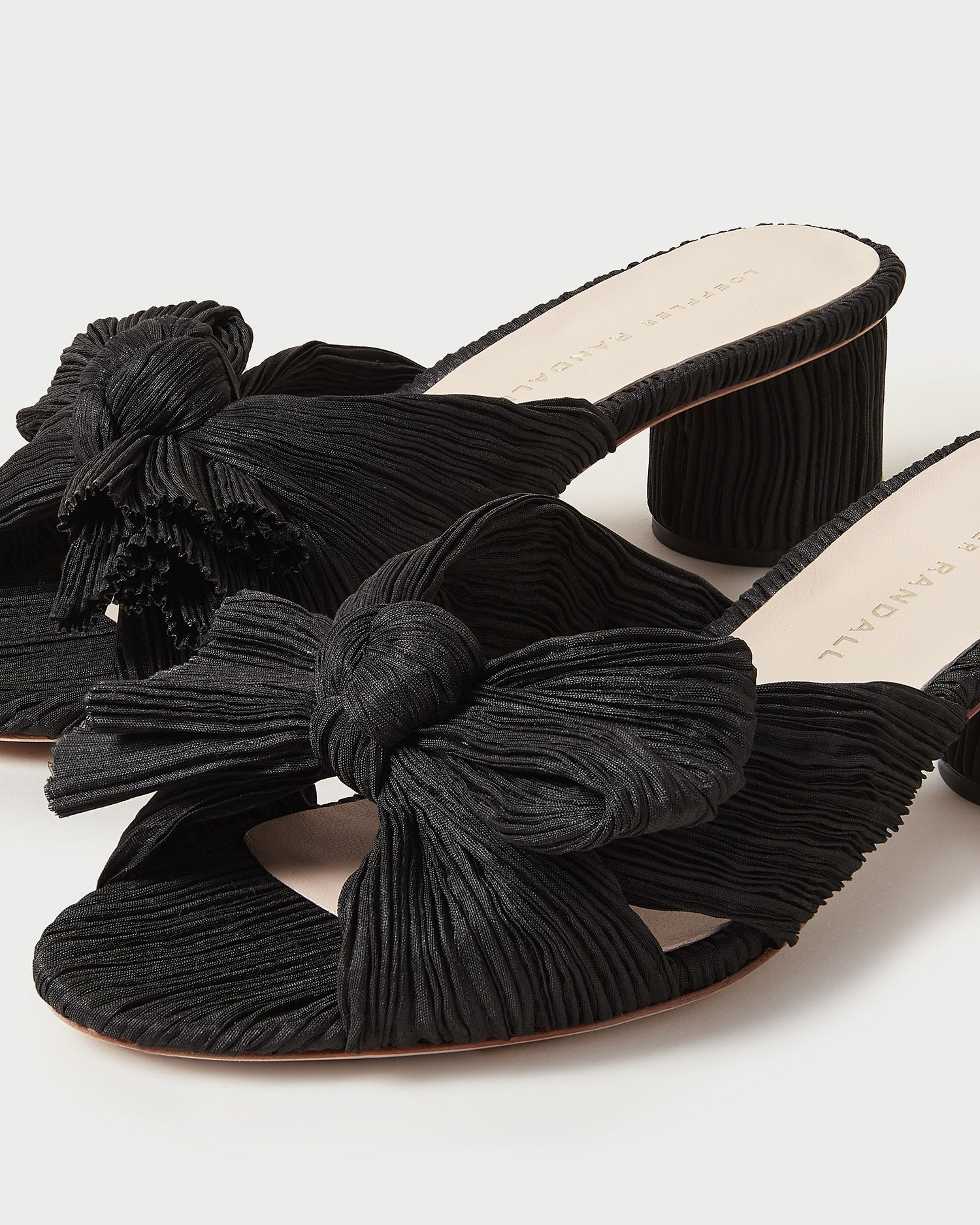 Loeffler Randall / Emilia Black Pleated Bow Heel