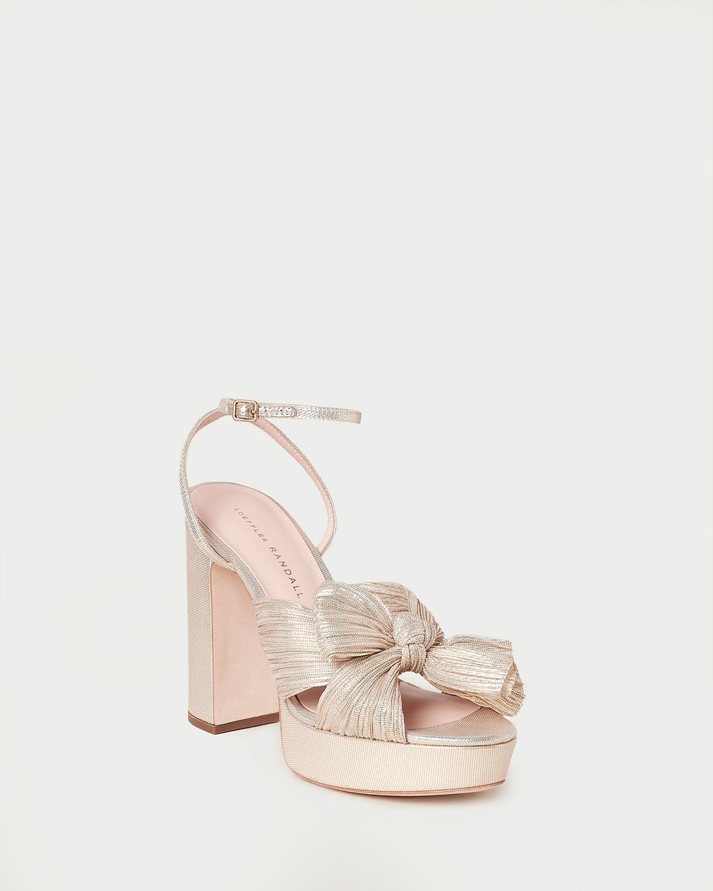 Loeffler Randall / Natalia Platinum Platform Bow Heel