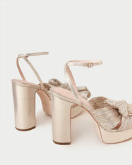 Loeffler Randall / Natalia Platinum Platform Bow Heel