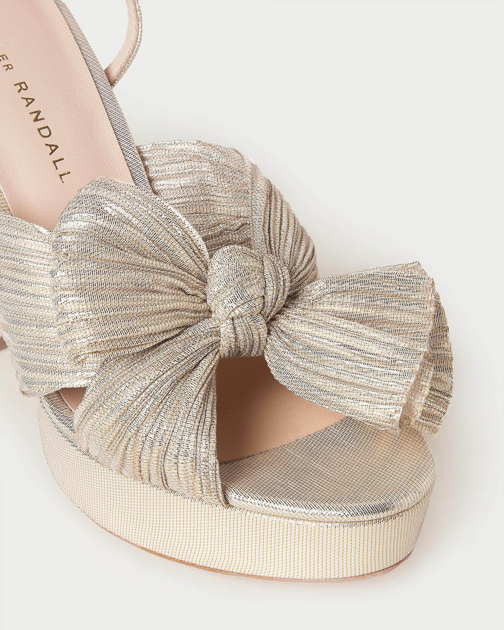 Loeffler Randall / Natalia Platinum Platform Bow Heel