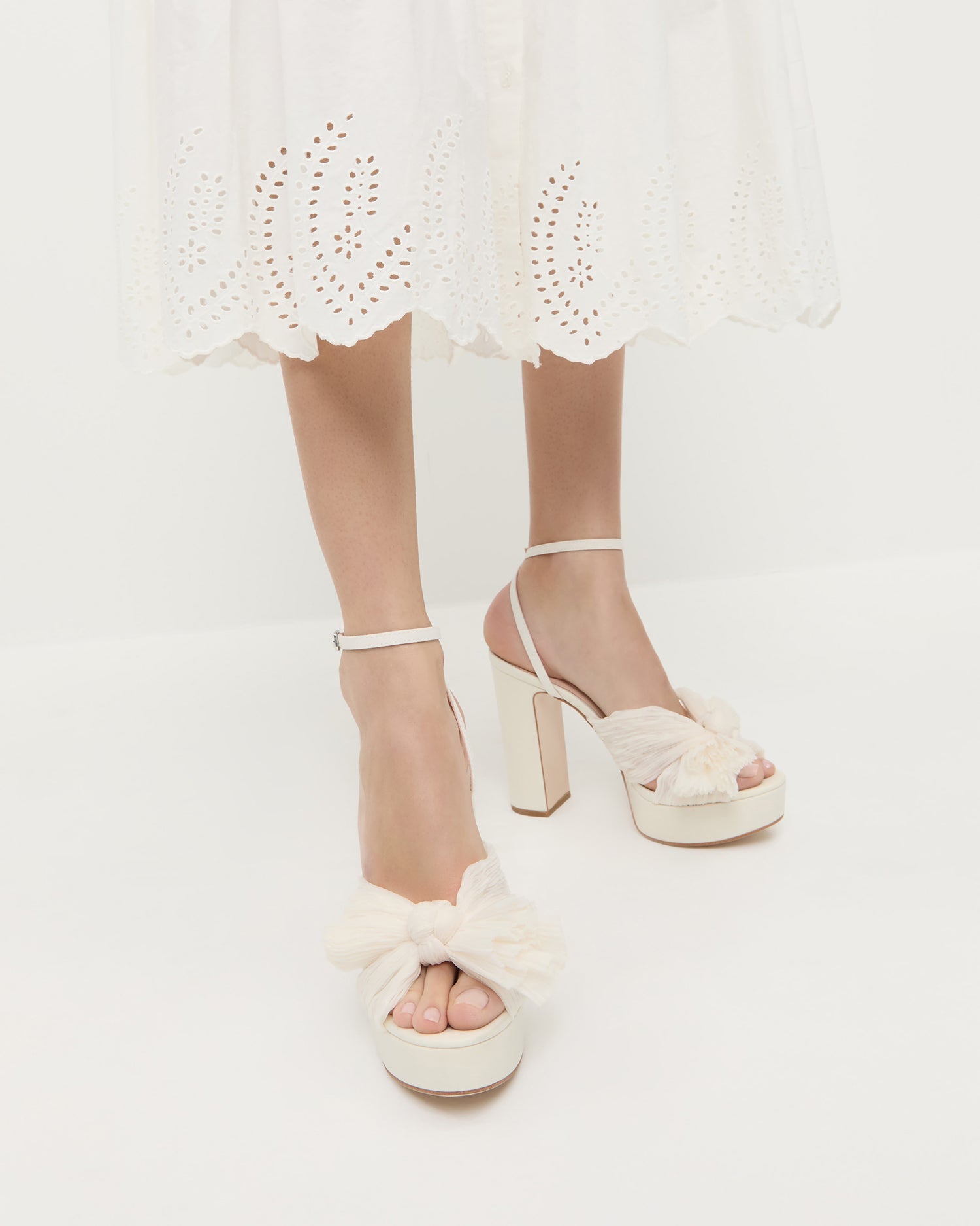 Loeffler Randall / Natalia Pearl Platform Bow Heel