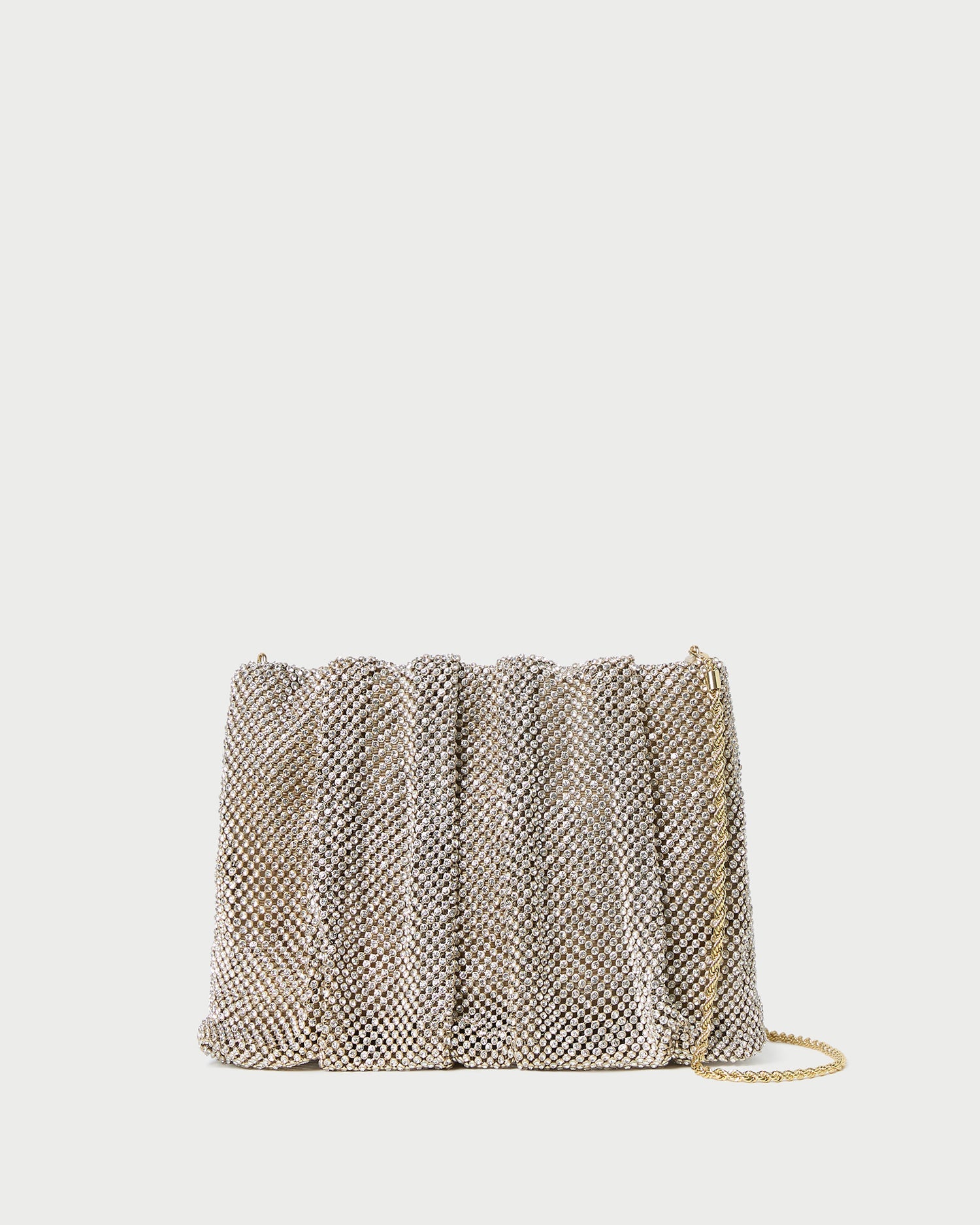 Loeffler Randall / Ember Gold Diamante Gathered Clutch