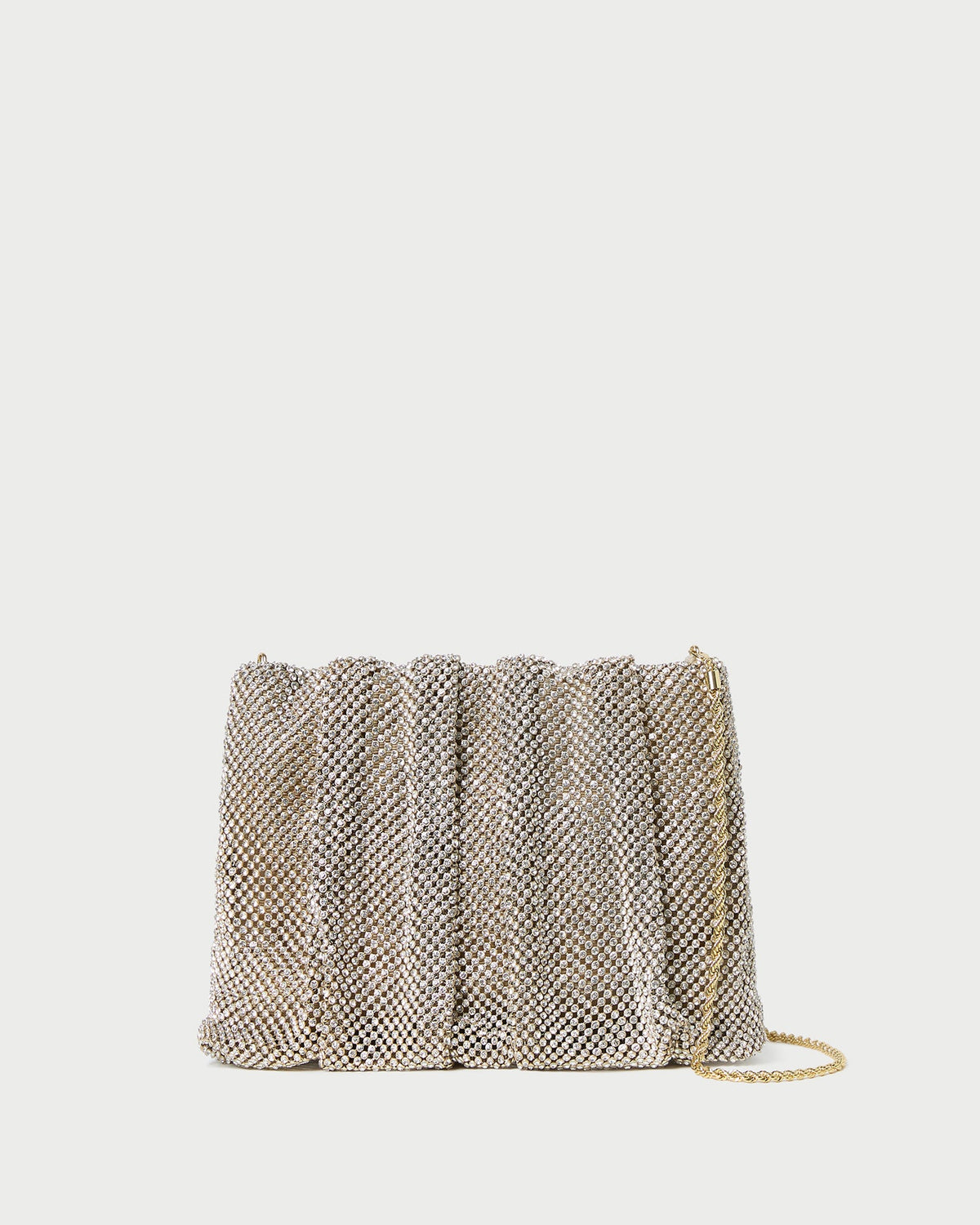 Loeffler Randall / Ember Gold Diamante Gathered Clutch