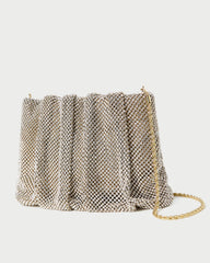 Loeffler Randall / Ember Gold Diamante Gathered Clutch