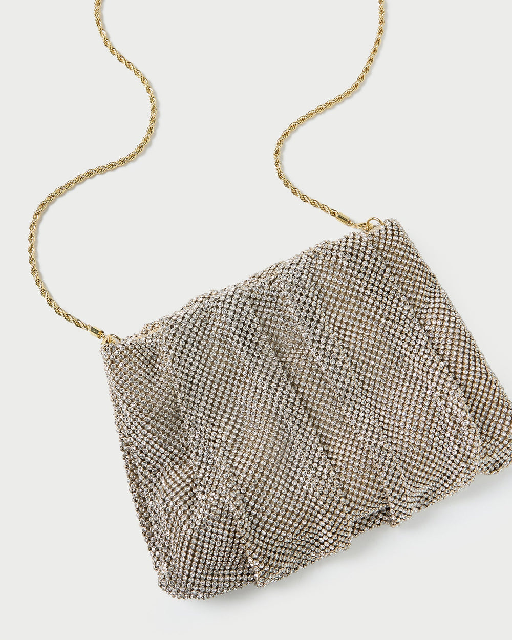 Loeffler Randall / Ember Gold Diamante Gathered Clutch