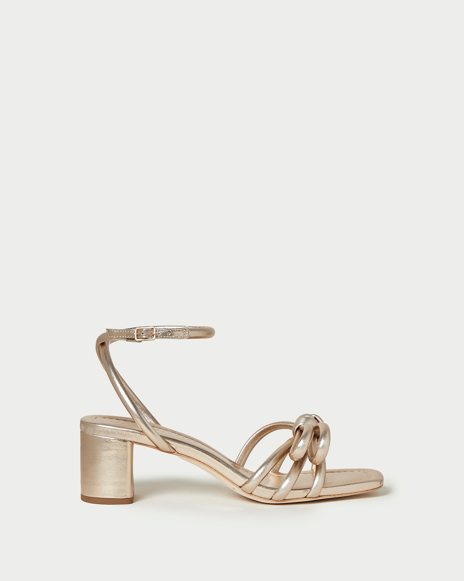 Loeffler Randall / Mikel Champagne Bow Mid-Heel Sandal
