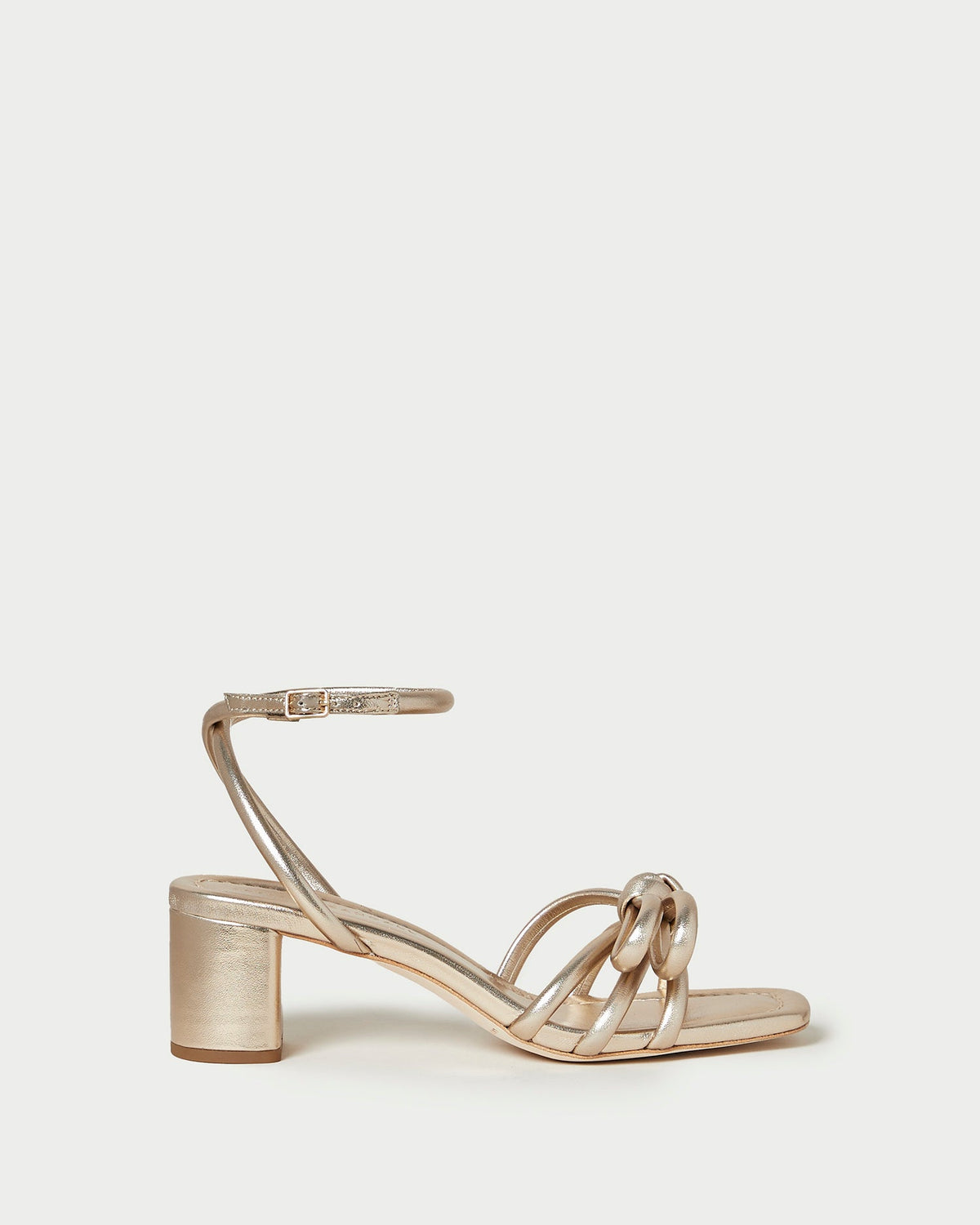 Loeffler Randall / Mikel Champagne Bow Mid-Heel Sandal