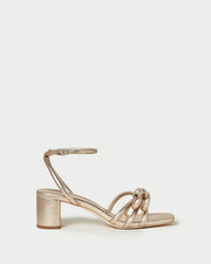 Loeffler Randall / Mikel Champagne Bow Mid-Heel Sandal