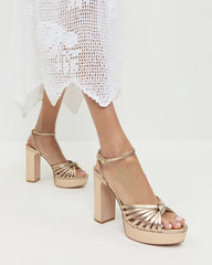 Loeffler Randall / Rivka Champagne Knot Platform Sandal